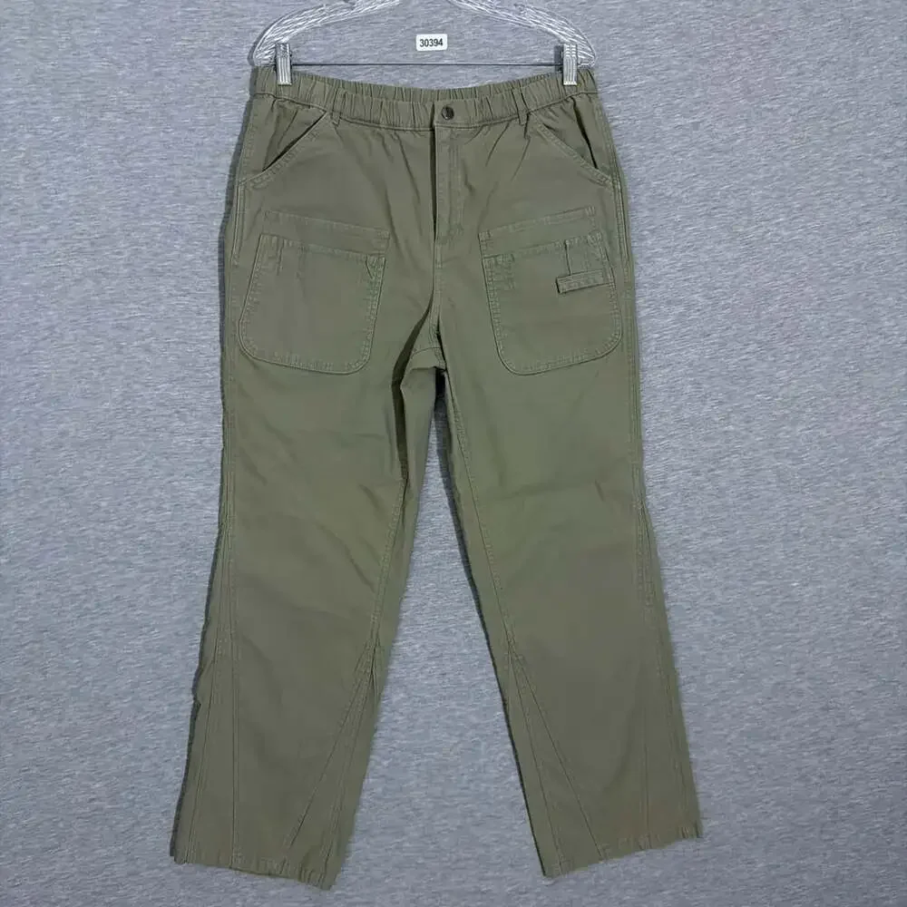 Free People Movement Women's Medium Olive Green Voyage Cargo Straihgt